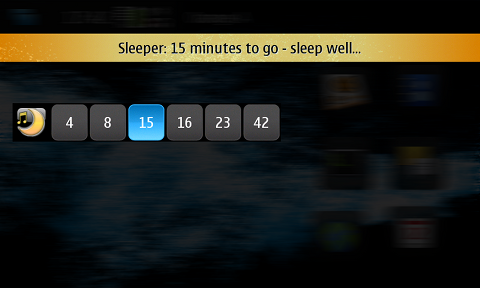 Screenshot of Sleeper widget on desktop