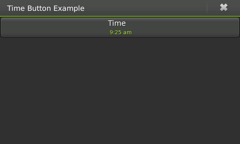 Screenshot of time button