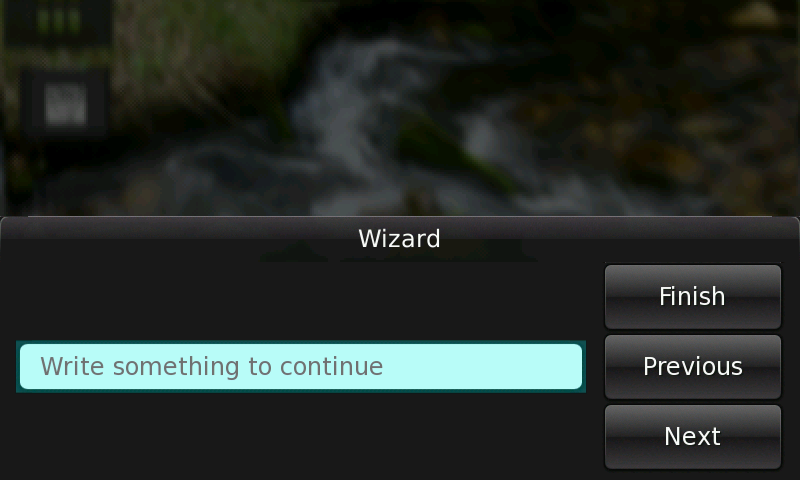 Screeshot of wizard dialog