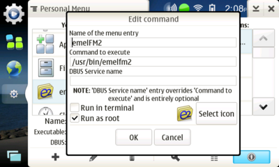 Run emelFM2 as root